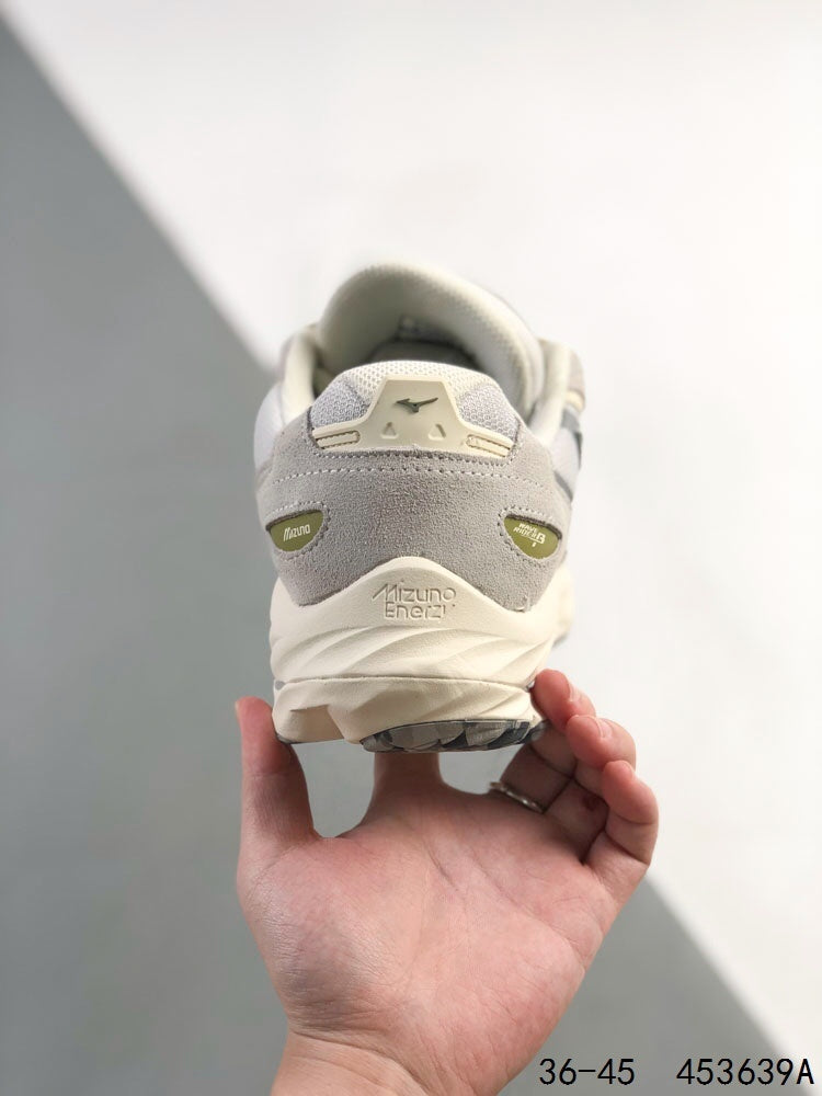 Mizuno Wave Rider β Retro Sneaker | Cream White Silver | D1GA330903