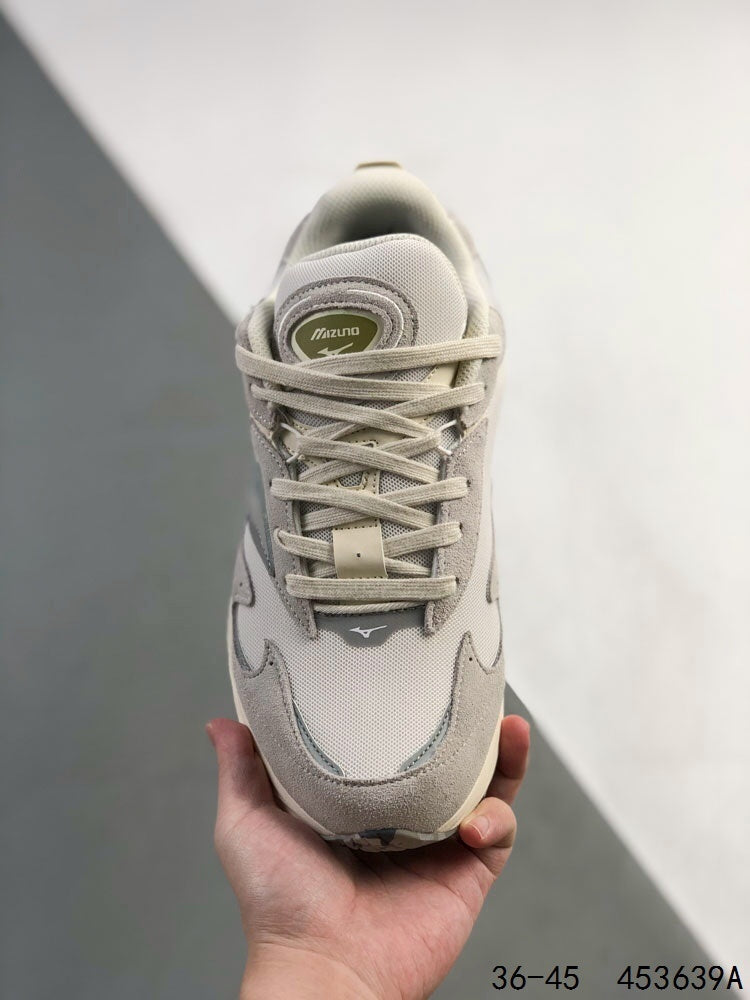 Mizuno Wave Rider β Retro Sneaker | Cream White Silver | D1GA330903