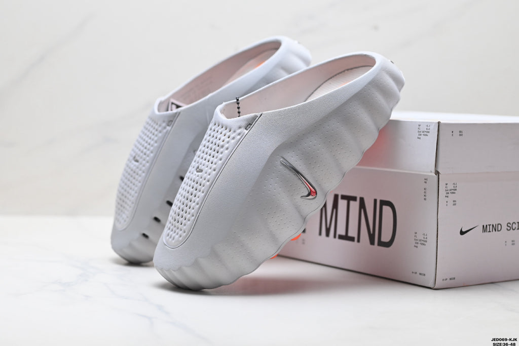 Nike Mind Body 001 Recovery Slide | Wolf Grey Orange | HQ4307-003