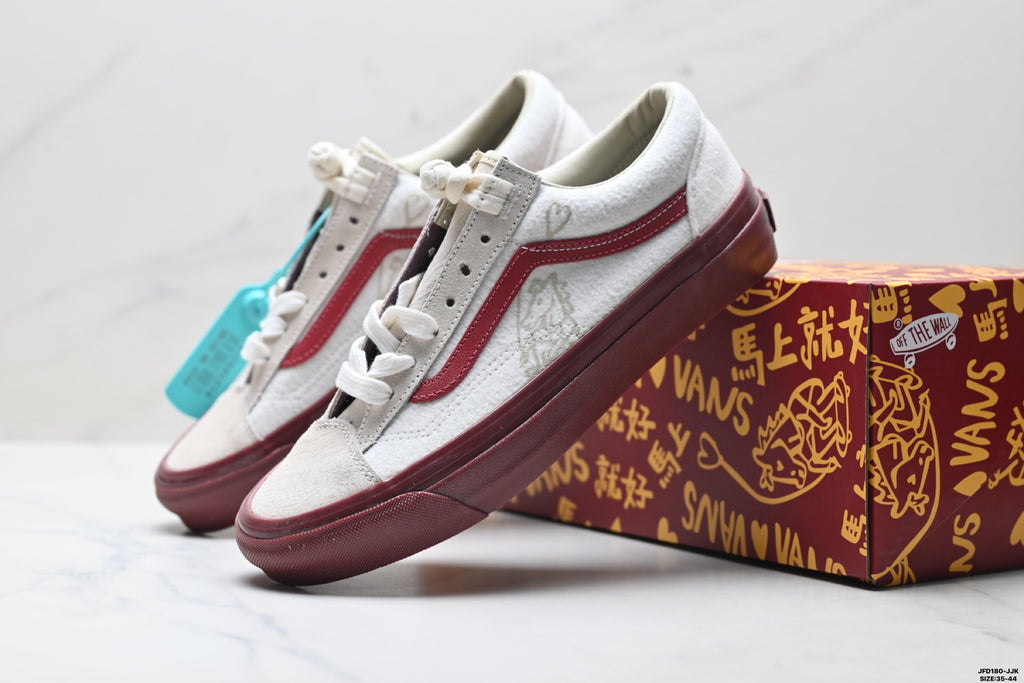 Vans × Bolin LX Old Skool 36 | Year of the Horse | Marshmallow Burgundy | VN000EJUHRW