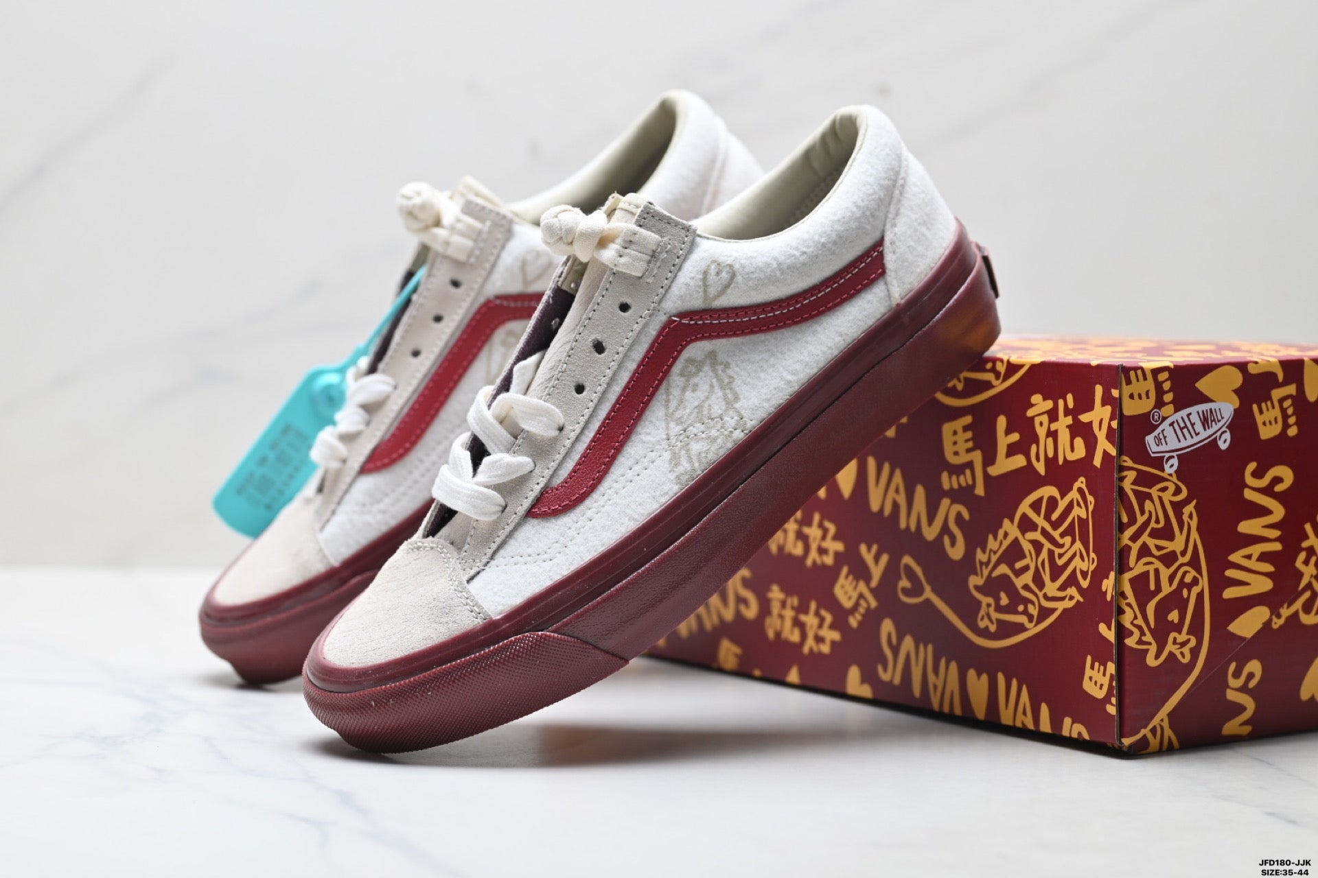 Vans × Bolin LX Old Skool 36 | Year of the Horse | Marshmallow Burgundy | VN000EJUHRW