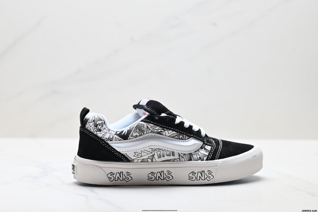 Vans × Sneakersnstuff (SNS) Knu-Skool | Black White Graffiti | VN-OD3HY28