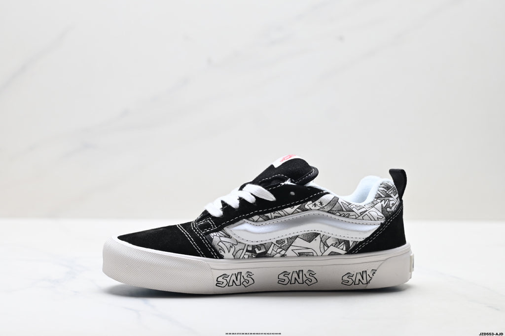 Vans × Sneakersnstuff (SNS) Knu-Skool | Black White Graffiti | VN-OD3HY28