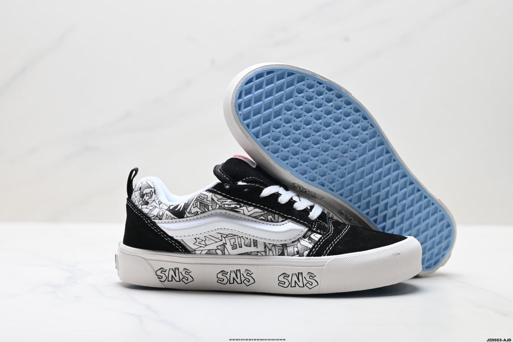 Vans × Sneakersnstuff (SNS) Knu-Skool | Black White Graffiti | VN-OD3HY28