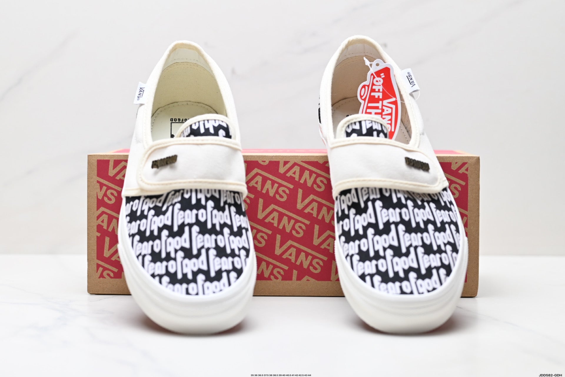 Vans × Fear of God | Slip-On | Black White FOG Allover Print