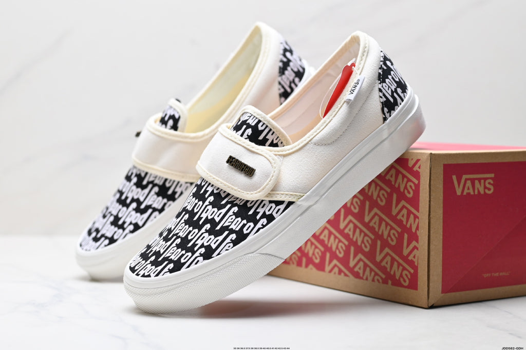 Vans × Fear of God | Slip-On | Black White FOG Allover Print