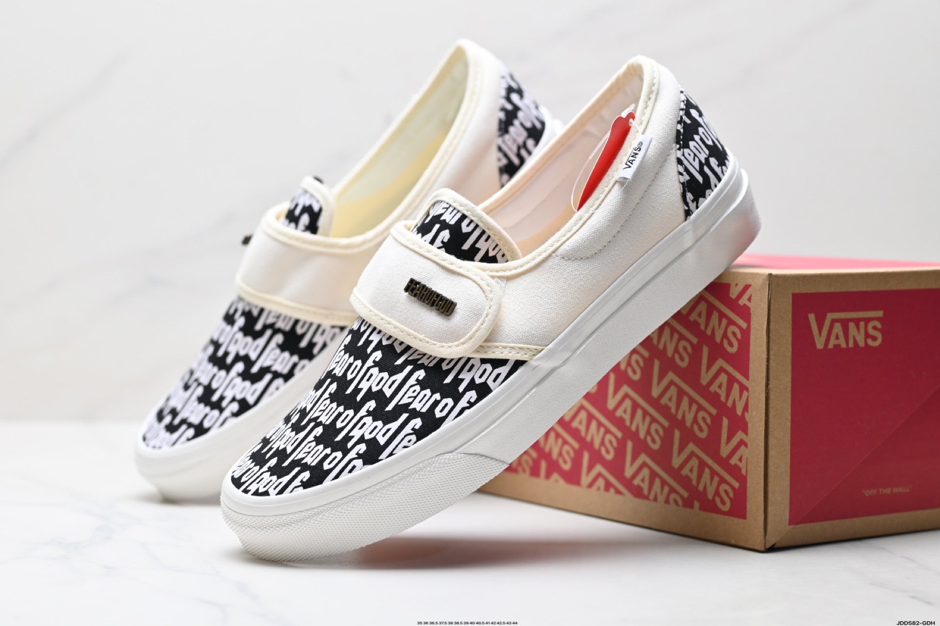 Vans × Fear of God | Slip-On | Black White FOG Allover Print