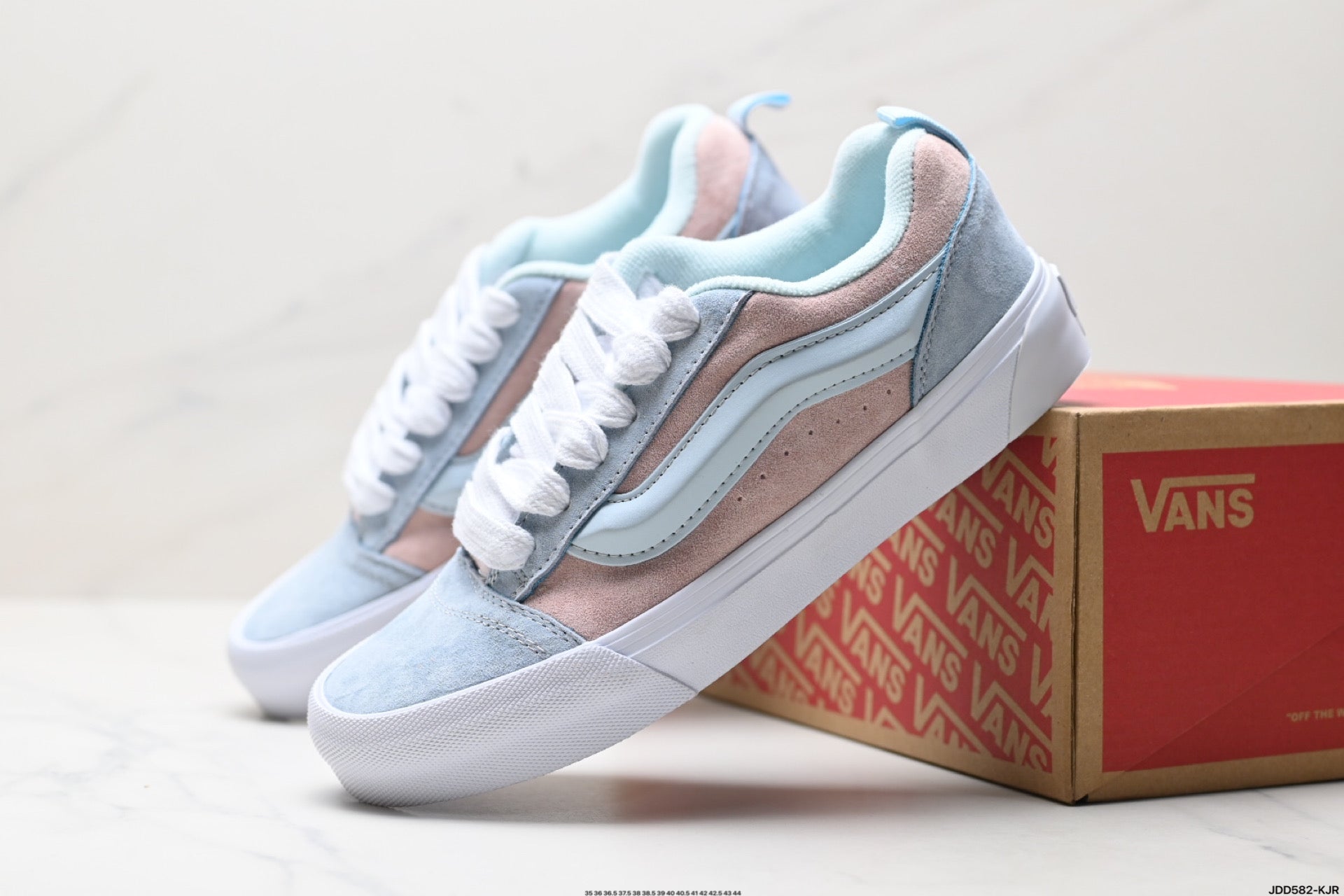 Vans Knu-Skool | Baby Blue Pink White | VN000D6ZGG9