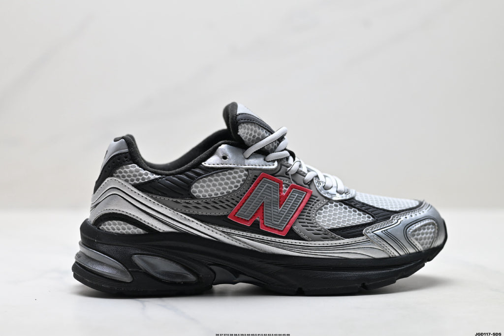 New Balance 2010 | Black & Silver Retro Dad Running Sneaker — U2010203