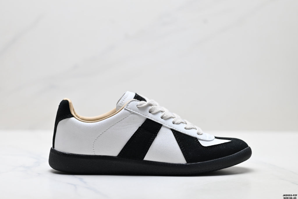 Maison Margiela Replica Wedge Low-Top Sneaker in Calfskin — DX003DGR41-1 (Black & White)