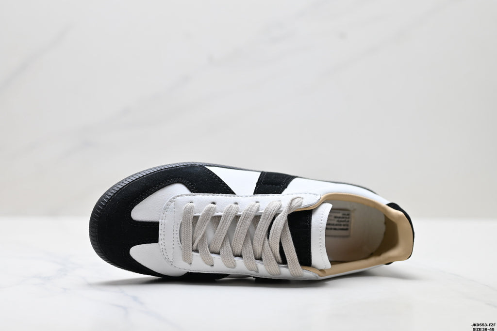 Maison Margiela Replica Wedge Low-Top Sneaker in Calfskin — DX003DGR41-1 (Black & White)