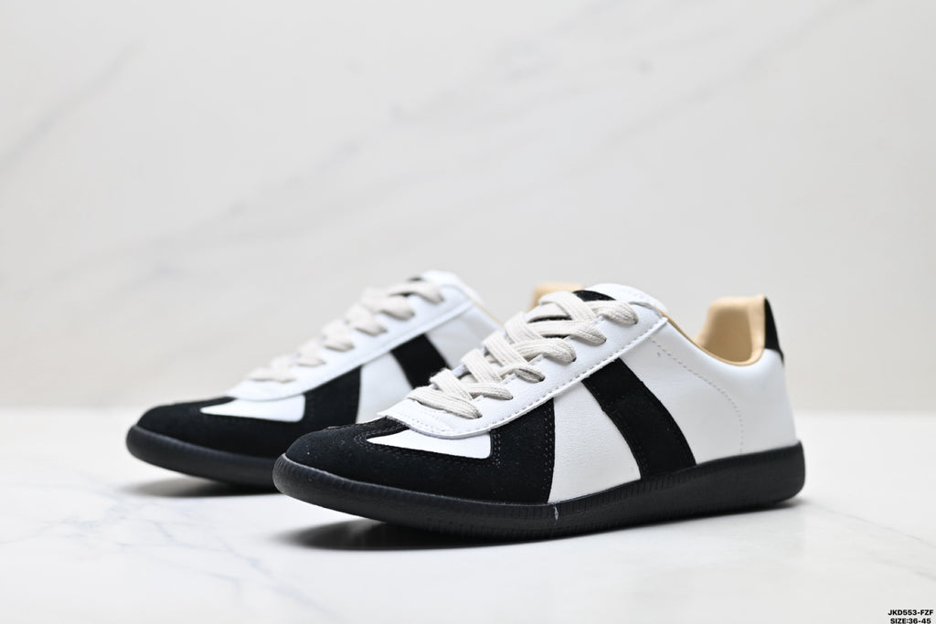 Maison Margiela Replica Wedge Low-Top Sneaker in Calfskin — DX003DGR41-1 (Black & White)