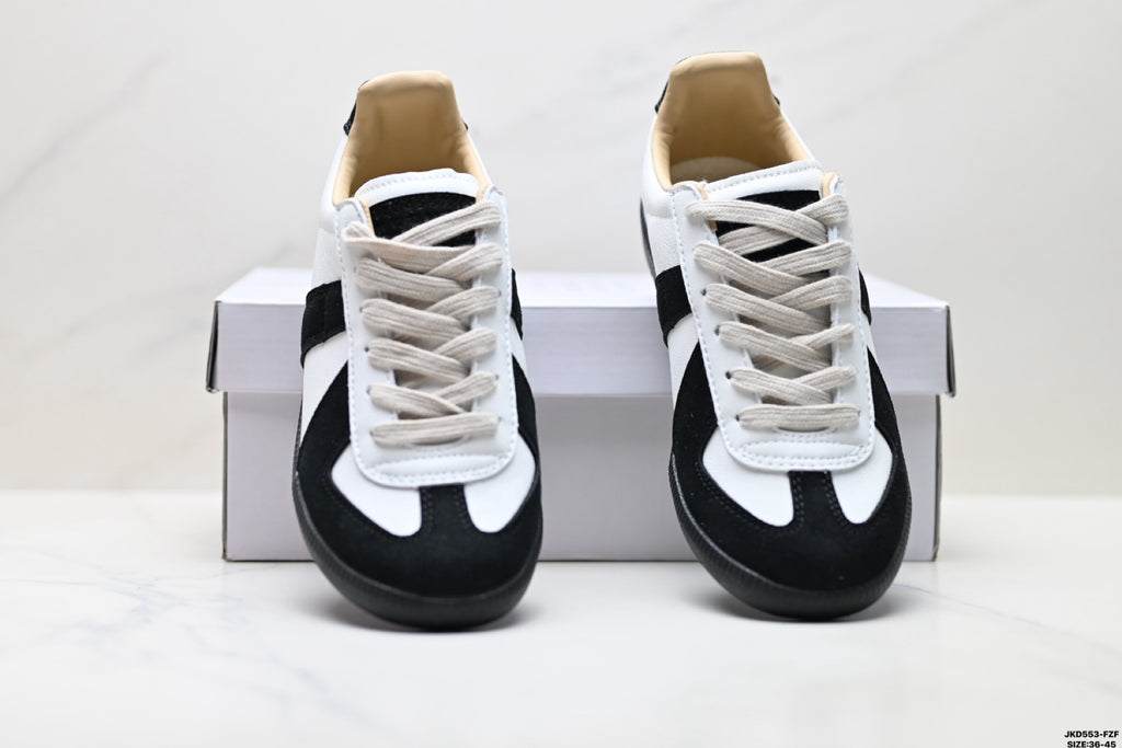 Maison Margiela Replica Wedge Low-Top Sneaker in Calfskin — DX003DGR41-1 (Black & White)