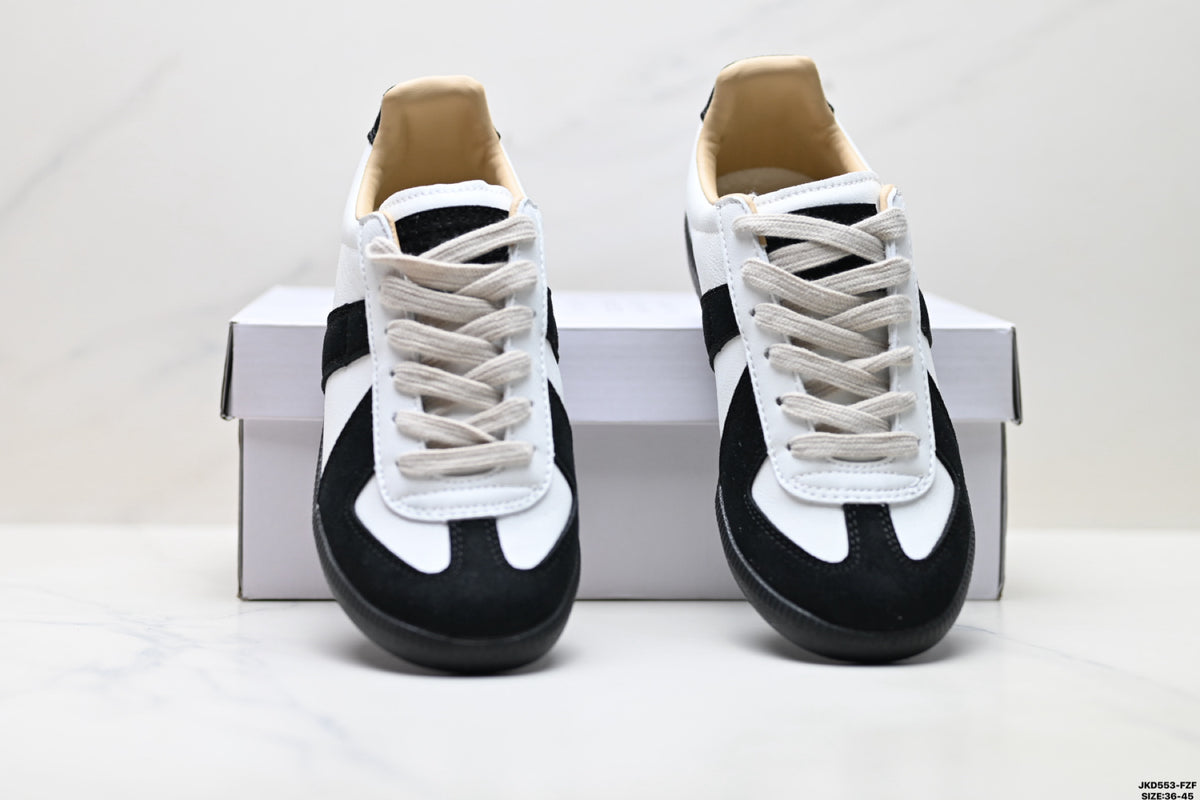 Maison Margiela Replica Wedge Low-Top Sneaker in Calfskin — DX003DGR41-1 (Black & White)