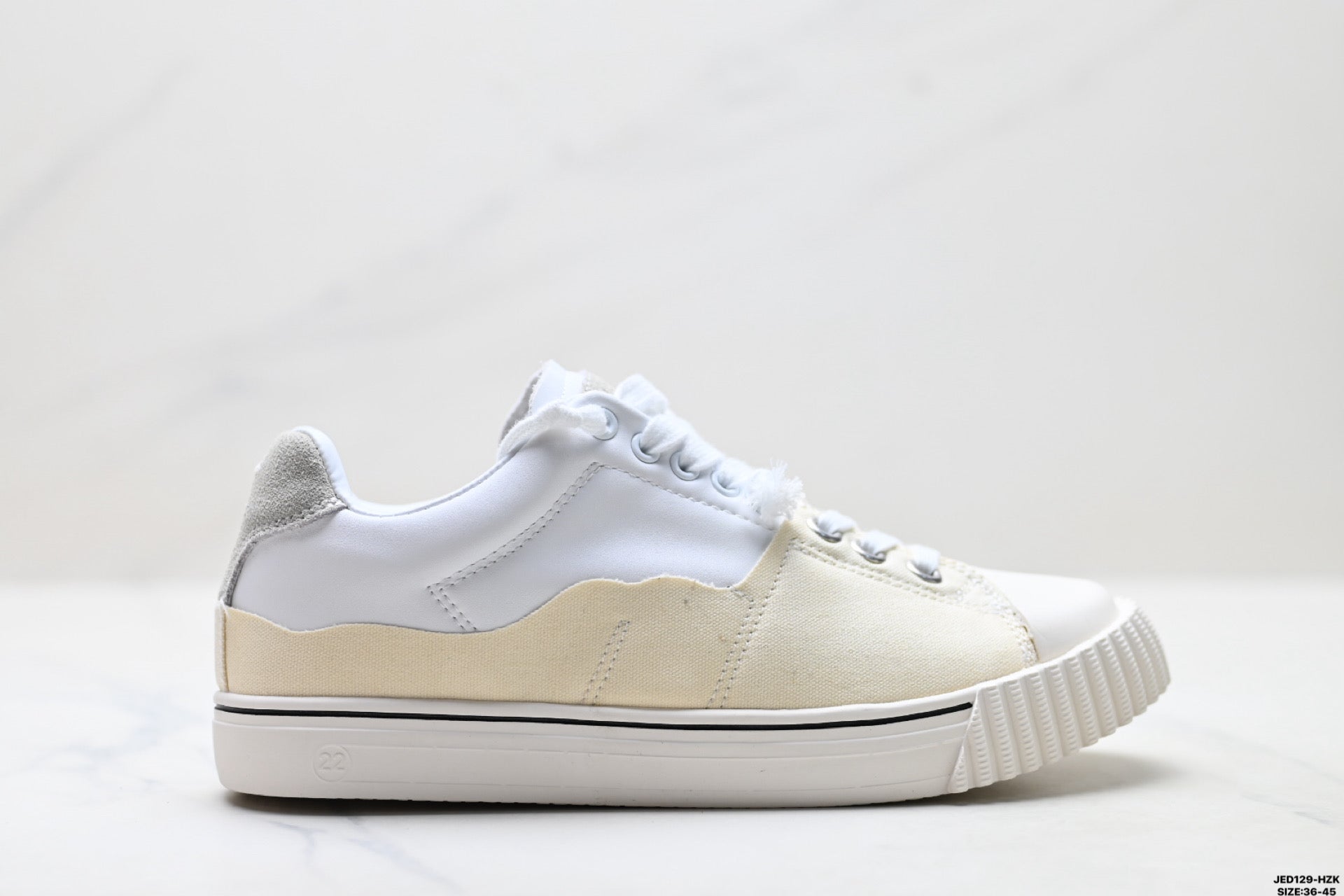 Maison Margiela Evolution Low-Top Sneaker in Leather & Canvas — S58WS0234P5063