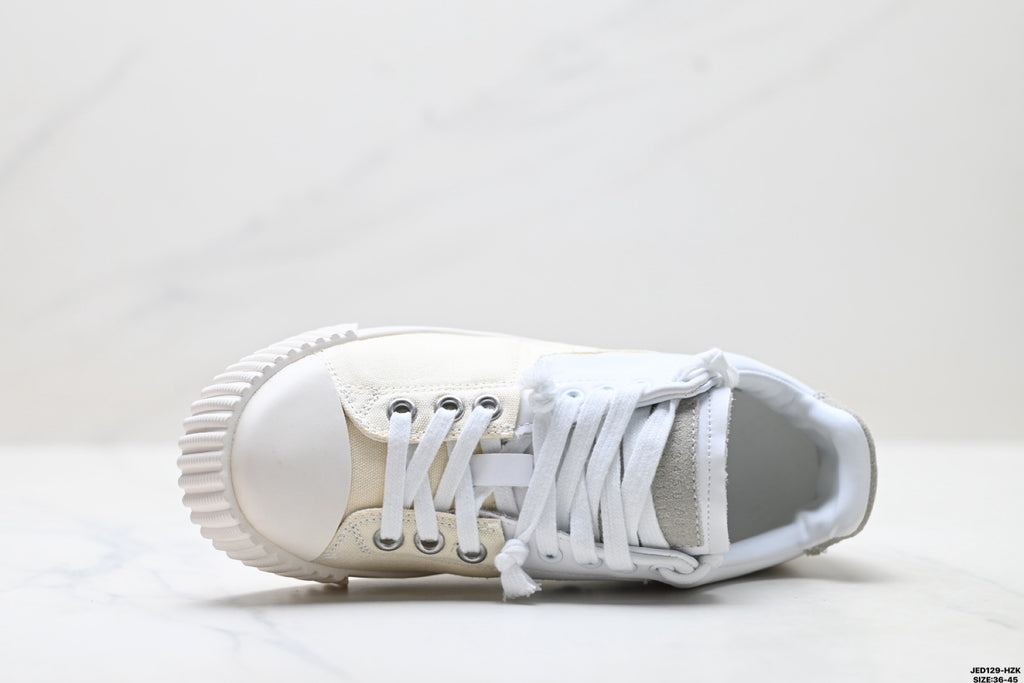 Maison Margiela Evolution Low-Top Sneaker in Leather & Canvas — S58WS0234P5063