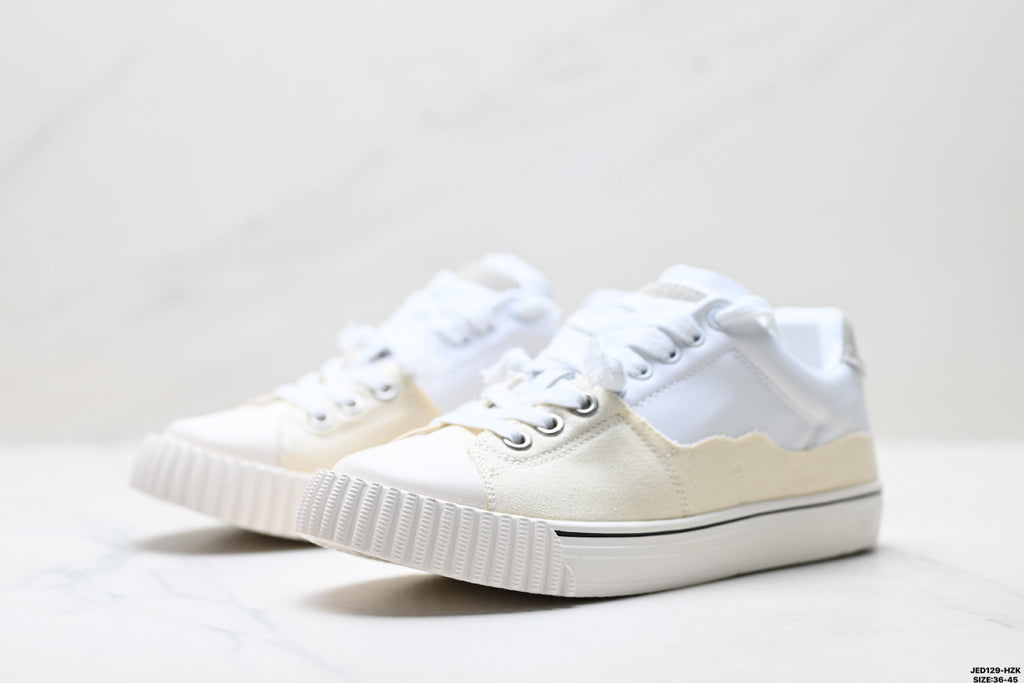 Maison Margiela Evolution Low-Top Sneaker in Leather & Canvas — S58WS0234P5063