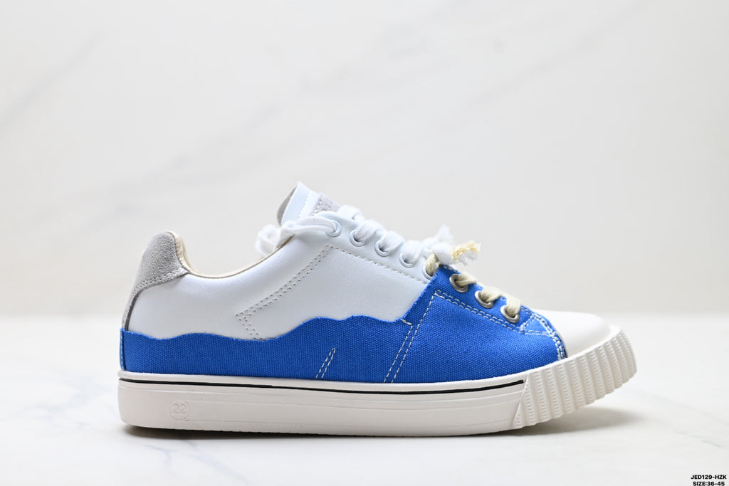 Maison Margiela Evolution Low-Top Sneaker in Leather & Canvas — S57WS0391P6231H9386