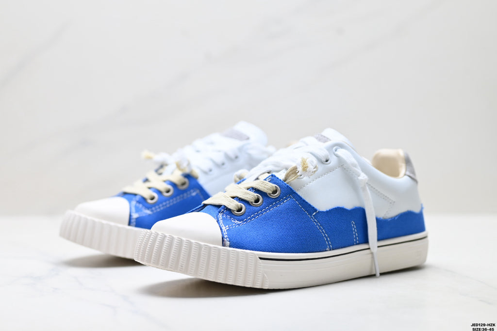 Maison Margiela Evolution Low-Top Sneaker in Leather & Canvas — S57WS0391P6231H9386