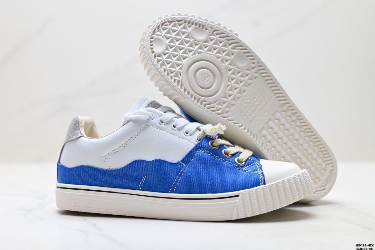 Maison Margiela Evolution Low-Top Sneaker in Leather & Canvas — S57WS0391P6231H9386