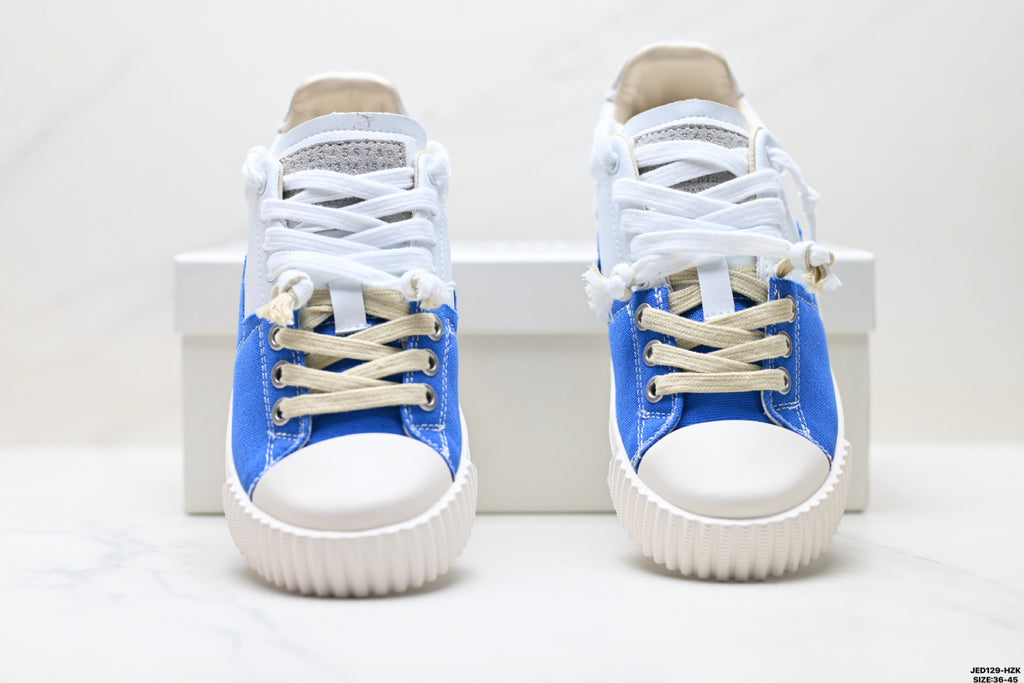 Maison Margiela Evolution Low-Top Sneaker in Leather & Canvas — S57WS0391P6231H9386