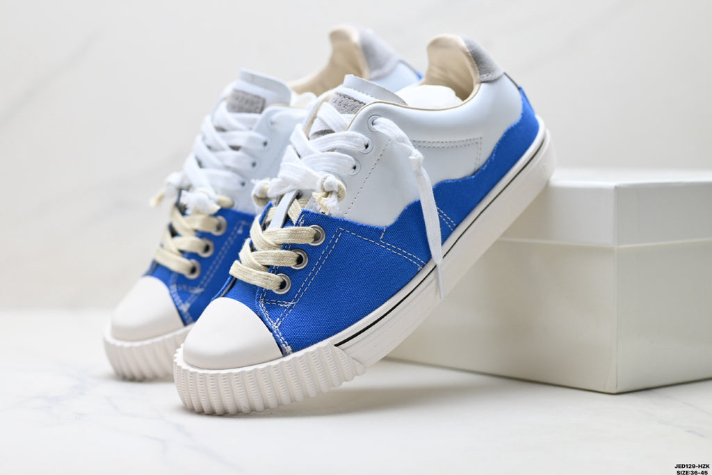 Maison Margiela Evolution Low-Top Sneaker in Leather & Canvas — S57WS0391P6231H9386