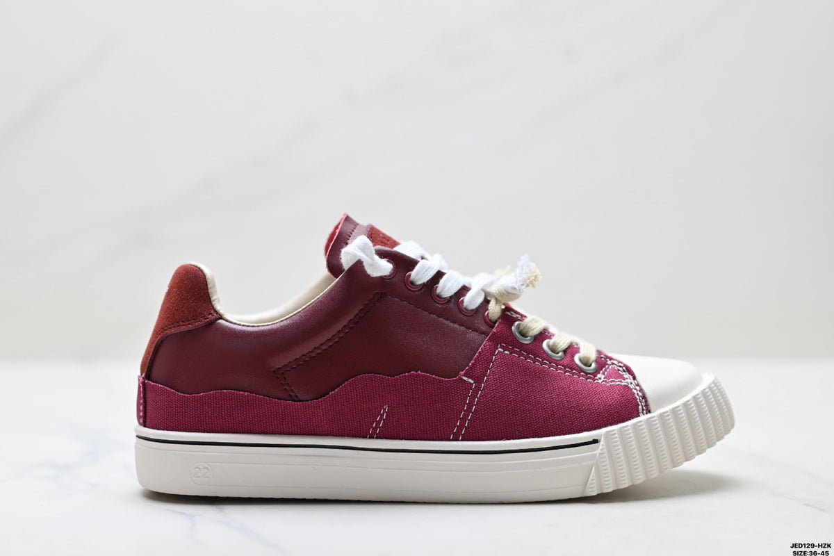 Maison Margiela Evolution Low-Top Sneaker in Leather & Canvas — S57WS0391P5063H9397