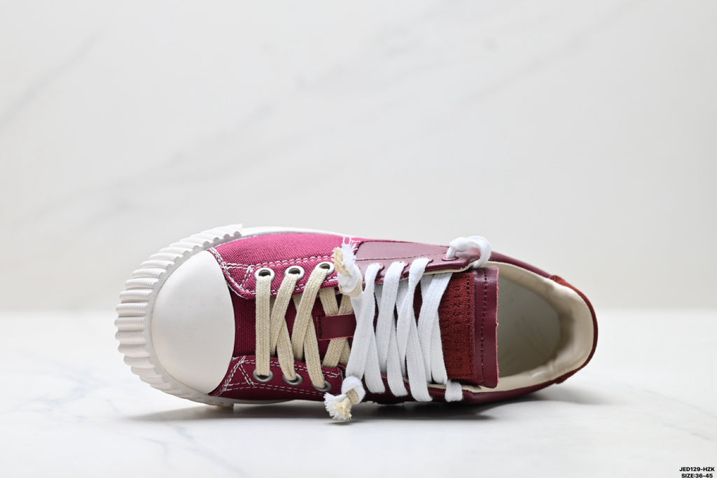 Maison Margiela Evolution Low-Top Sneaker in Leather & Canvas — S57WS0391P5063H9397