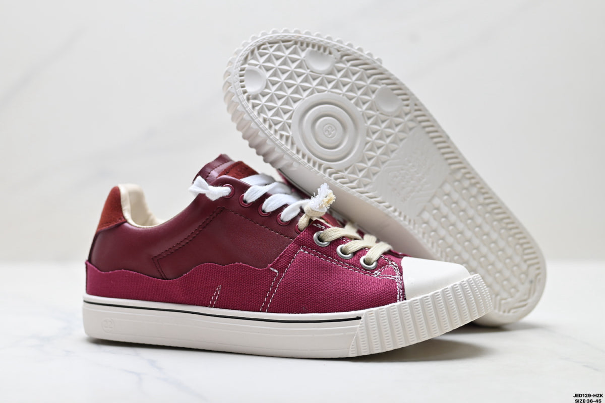 Maison Margiela Evolution Low-Top Sneaker in Leather & Canvas — S57WS0391P5063H9397