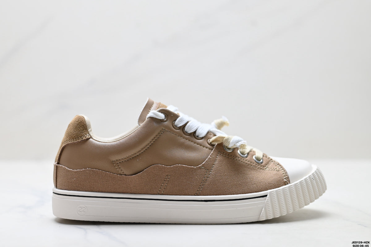 Maison Margiela Evolution Low-Top Sneaker in Leather & Canvas — S57WS0391P5063T2172