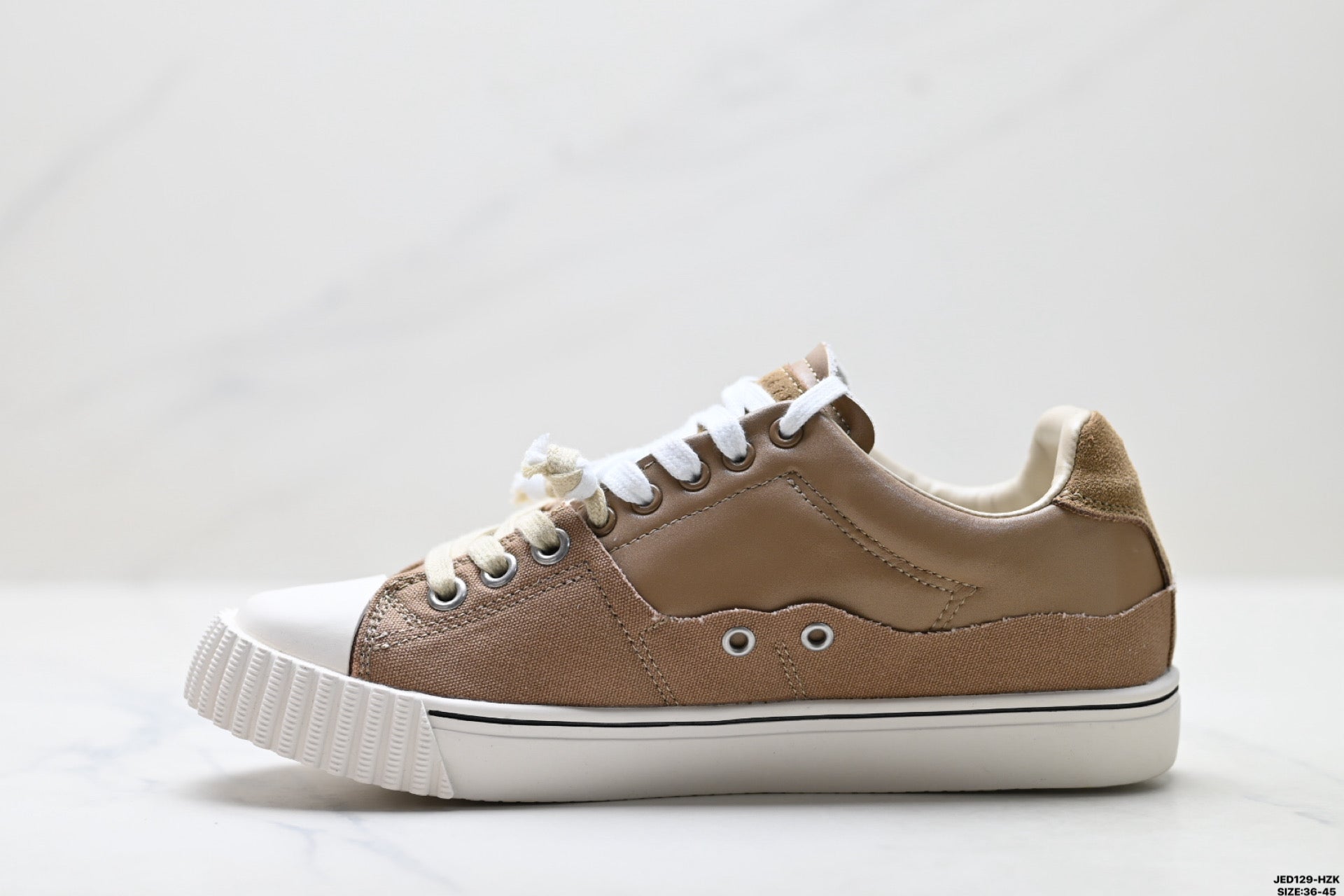 Maison Margiela Evolution Low-Top Sneaker in Leather & Canvas — S57WS0391P5063T2172