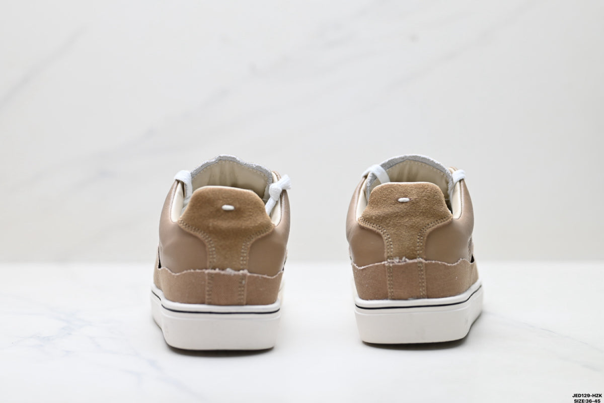 Maison Margiela Evolution Low-Top Sneaker in Leather & Canvas — S57WS0391P5063T2172