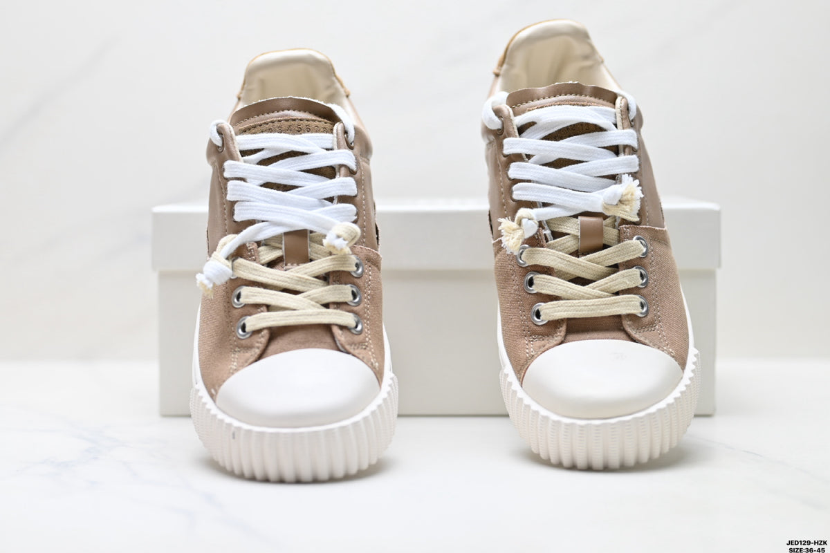 Maison Margiela Evolution Low-Top Sneaker in Leather & Canvas — S57WS0391P5063T2172