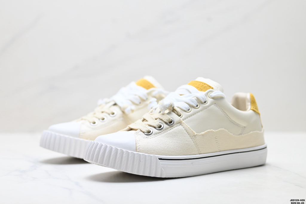 Maison Margiela Evolution Low-Top Sneaker in Leather & Canvas — S58WS0234P5063