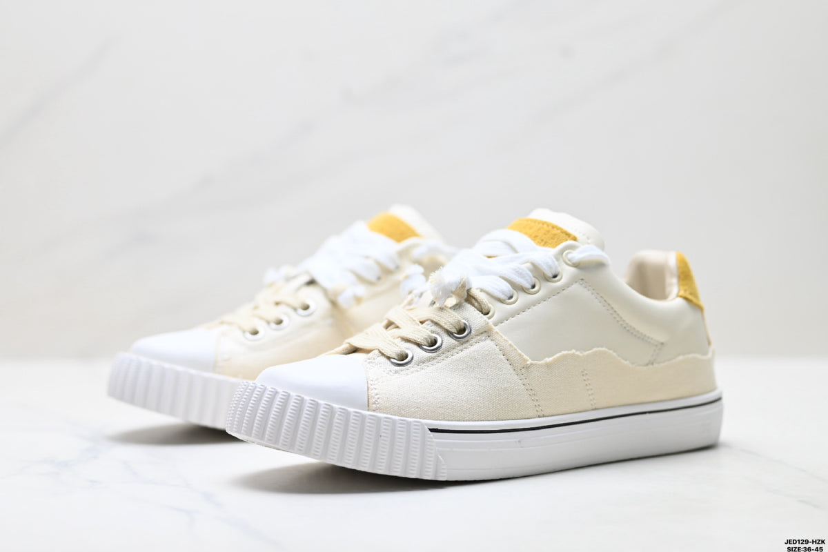 Maison Margiela Evolution Low-Top Sneaker in Leather & Canvas — S58WS0234P5063